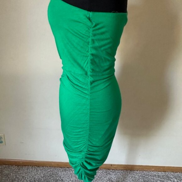 INC Elegant Green One-Shoulder Body-Con Dress  8549  NWT Boutique - Picture 3 of 10